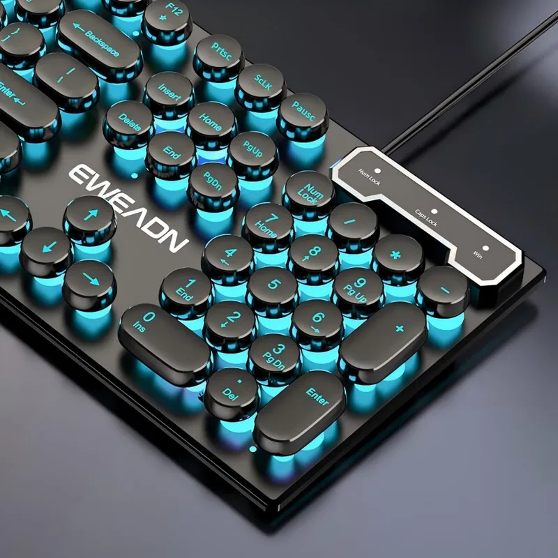 Gaming Keyboard Nearby - Set Tastiera e Mouse Stile Retrò