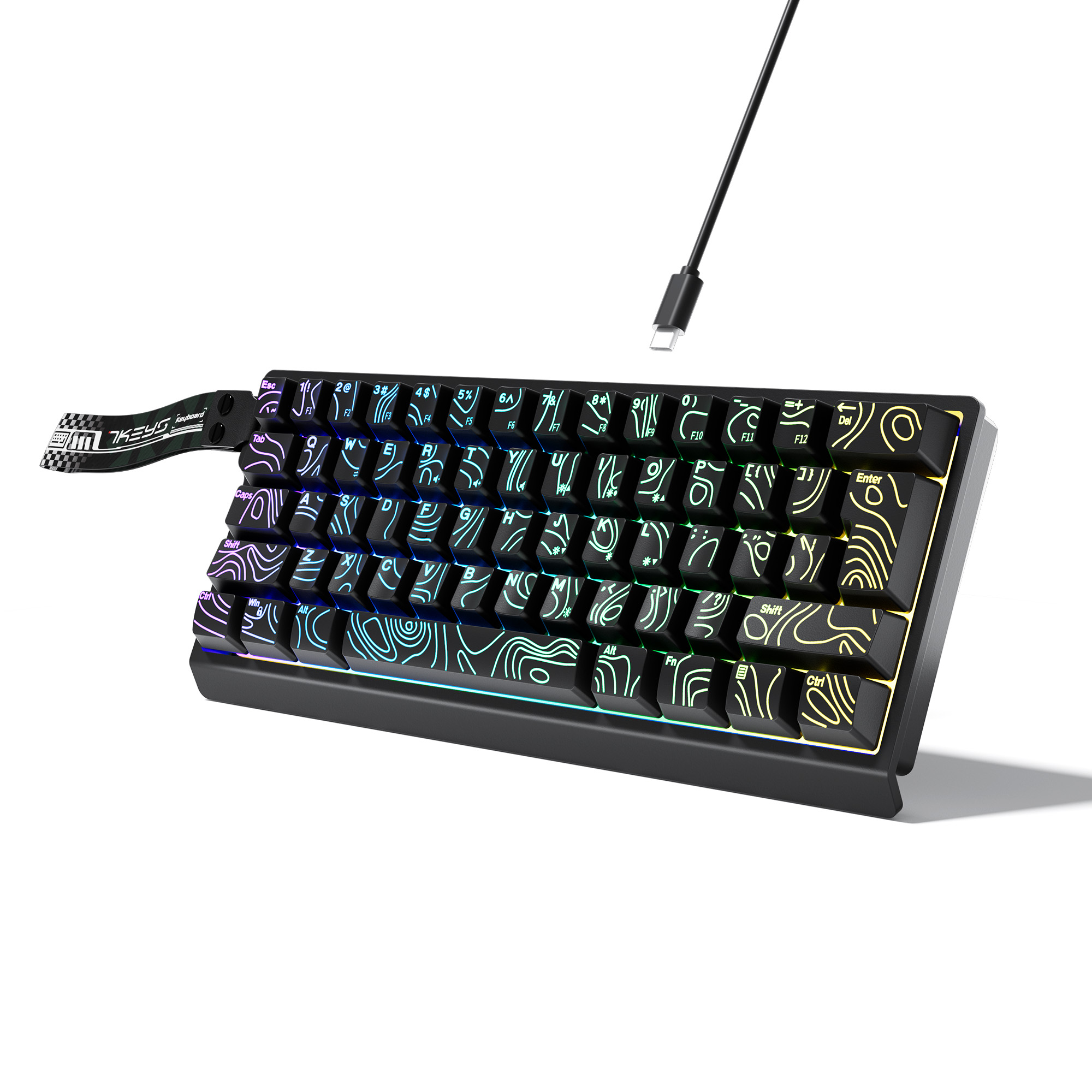 Keyboard Gaming Blue Switch - Tastiera compatta al 60% con retroilluminazione