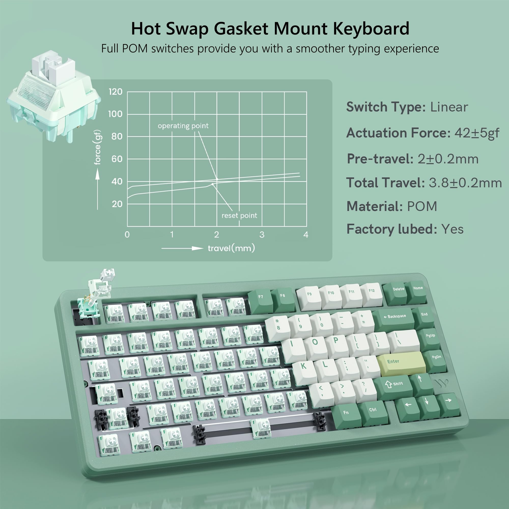 WOMIER SK75 Guarnizione per ta - Gaming Keyboard Hot Swappable recensione e prezzo